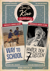 Plakat Open Air Kino Röschibachplatz